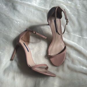 Stuart Weitzman light pink nudistsong strap high heels womens 8